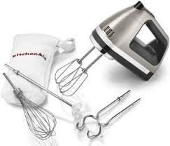 This Hands Mixer Includes A Comfortable Soft Grip Handle For Longer Mixing Whipping And Kneading Nine Speed Ele Kitchen Aid Hand Mixer Kitchen Aid Hand Mixer