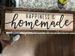 Wood Sign Quote Custom Cute Home Decor Simple Happiness Is Homemade Wood Signs For Home Diy Wood Signs Wood Signs Sayings