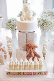 Fawn Over Baby Elegant White Baby Shower Classy Baby Shower Baby Shower Cake Table White Baby Showers