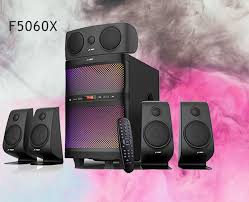 Smart speakers that have screens make for powerful home hubs that can be used to display time, photos, videos and even used to watch tutorials like cooking lessons while following them live. Fenda Audio Multimedia Speakers Home Theatre
