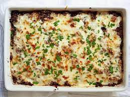 This Collection Is Filled With Ground Beef Recipes Like Chili Burgers Lasagna And Meatballs Food Network Recipes Moussaka Recipe Recipes