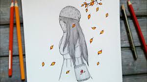 رسم سهل تعليم رسم بنت بقلم الرصاص بطريقة سهلة وبسيطة طريقة رسم بنت بفستان رسم بنات كيوت Youtube