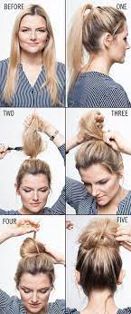 Top Bun For Long Hair Easy Updo Hair Tutorials For The Season Messy Hairstyles Lazy Hairstyles Easy Hair Updos