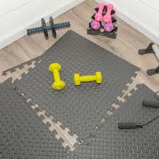Ottomanson Multi Purpose Black 24 In X 24 In Eva Foam Interlocking Anti Fatigue Exercise Tile Mat 6 Pack In 2020 Puzzle Mat Foam Flooring Gym Mats