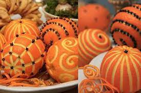 Ultimos Detalles De Color Naranja Y Clavo De Olor Para La Mesa De Navidad Final Details In Orange And Cl Decoracion Navidad Mesa De Navidad Detalles De Color