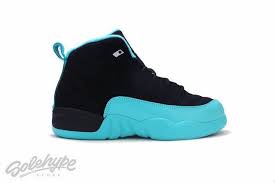 Black And Turquoise Jordans 12 Air Jordan 12 Xii Retro Ps Hyper Jade Black Silver Gp Preschool 510816 Air Jordans Jordans Sneakers