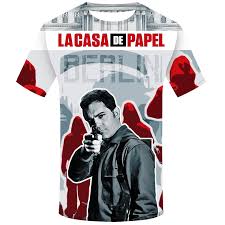 Son plus gros coup : Movie Money Heist The House Of Paper La Casa De Papel T Shirt Men Funny Berlin 3d Print T Shirt Mens Clothing Summer Tops Tee T Shirts Aliexpress
