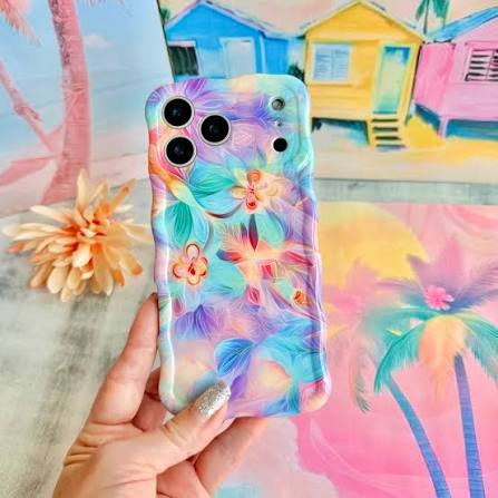 Pastel Paradise Wavy Luxe MagSafe Case For iPhone For iPhone 15 Pro Max
