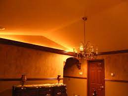 Any raised ceiling with the height of no less than 8 feet. Indirect Lighting Cathedral Ceiling Swasstech
