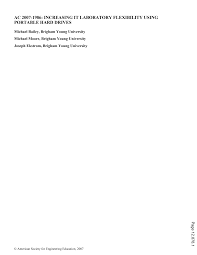 Increasing It Laboratory Flexibility Using Portable Hard Drives