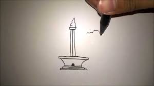 Gambar mewarnai terbaru untuk anak paud tk sd kreasi warna. Cara Menggambar Monas Dari Huruf I How To Draw A Monas From A Letter I Youtube