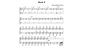 Download and print in pdf or midi free sheet music for rush e by sheet music boss arranged by lalnunpuia912 for piano (mixed ensemble) Rush E Piano Cytoid