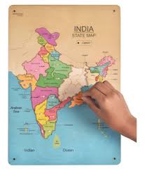 Administrative map of india with highways and major cities. India Map Wooden Puzzle Board For Kids Buy Online At Best Price In India Snapdeal