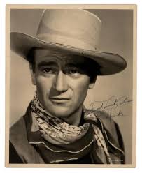 Auctions John Wayne Cowboy Hat John Wayne Signed Photograph