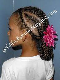 Cute Hairstyle For Little Girl Plats Hair Hair Bows Little Girl Hairstyles Braids Pony Tail Up Hair Styles Lil Girl Hairstyles Natural Hair Styles