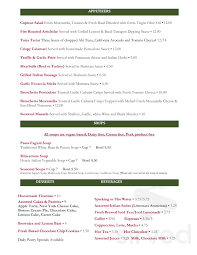 Creative salads, sandwiches and soups and an incredible kids menu! Rosti Tuscan Kitchen Santa Monica Menu In Santa Monica California Usa