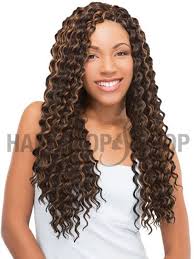 Wig can be worn as center parting or turned to the side as side parting. Janet Collection 3x Mambo Openloop Deep Twist Braid 24 Inch
