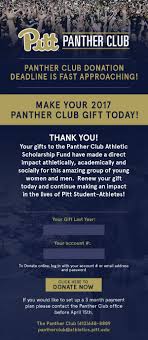 Pitt Panther Club Designed By Pitt Athletics Athletic Scholarships Marketing Email Ideas College Athletics