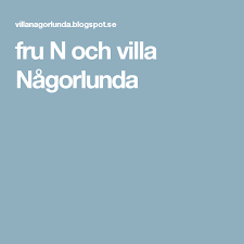 Fru N Och Villa Nagorlunda