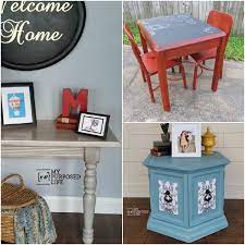 A lwo white coffee table with a vintage suitcase for storing various objects. Repurposed Table Ideas Dining Tables Coffee Tables My Repurposed Life Rescue Re Imagine Repeat
