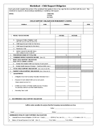 Child Support Forms 31 Free Templates In Pdf Word Excel