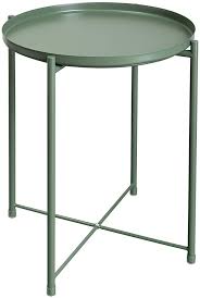 Amazon Com Hollyhome Tray Metal End Table Sofa Table Small Round Side Tables Anti Rust And Waterpro In 2020 Small Round Side Table Metal End Tables Round Side Table