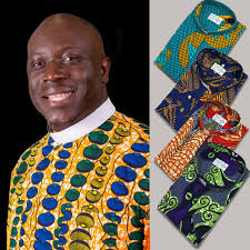 African Print Jak (no tuck) Neckband Shirt Short Sleeve