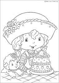 #mewarnai | 10m people have watched this. Strawberry Shortcake Coloring Pages Angel Cake With A Cake Coloring Home