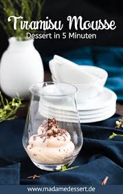 Schnelle Tiramisu Mousse Im Glas 5 Minuten Dessert Fur Eilige Tiramisu Ohne Ei Tiramisu Ohne Alko Italienische Nachspeise Dessert Schnell Tiramisu Ohne Ei