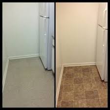 floor makeover, rental kitchen