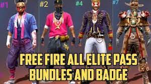 Garena free fire or free fire has gained more momentum in india, ever since the online multiplayer. Free Fire All Elite Pass Bundles And Badge Symbol List Season 1 To 35 Garena Free Fire Youtube