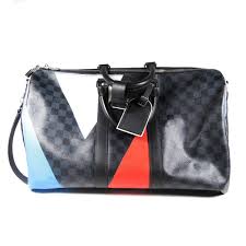 Black And White Louis Vuitton Duffle Bag Louis Vuitton 2017 Duffel Bag Keepall 45 Regatta Damier Monogram Red Blue Travel Clothing Shoes Amp Accessories Bags Leather Travel Bag Handbags On Sale