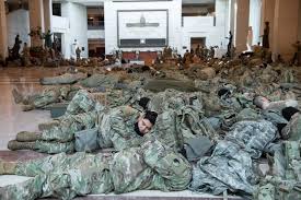 President donald trump reportedly offered rooms at trump international hotel in washington, dc to national guard troops, after news broke guardsmen were. Striking Photos Show Hundreds Of National Guard Troops Sleeping Inside U S Capitol Huffpost
