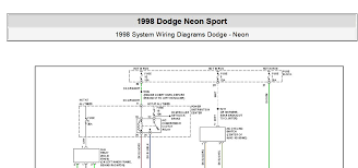 Locate the low beam or high beam light lead on one headlamp by using a circuit tester. Dodge Neon Sport 1998 System Wiring Diagrams Pdf Download