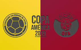 Independiente medellín copa colombia deportivo cali deportes tolima, medellin, logo, signage, area png. Download Wallpapers Colombia Vs Qatar 2019 Copa America Football Match Promo Copa America 2019 Brazil Conmebol South American Football Championship Creative Art Colombia National Football Team Qatar National Football Team For Desktop