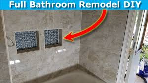 For your information, a small bathroom sometimes requires more budgets rather than normal or larger bathroom. Bathroom Renovation Diy Shower Niches Shower Tile Ideas Youtube