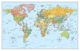 rand mcnally signature world map posters allposters com world map world map wallpaper wall maps
