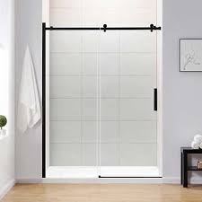 Ove Montebello 60 In Shower Door With Base Shower Doors Shower Sliding Glass Door Glass Shower Doors