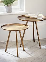 Set Of Two Burnished Gold Tables Gold Table Gold Side Table Table Furniture