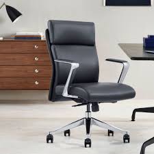 Choose from black, brown, and white leather options to make your home office. Mid Back Leather Home Office Chair Buzz Seating Online