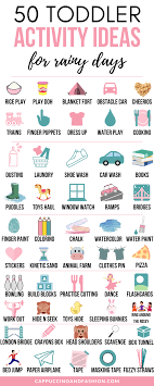 50 Activities For The Little Ones For Rainy Days At Home Ideas For Easy Kids Acti Rainy Day Activities For Kids Easy Kid Activities Indoor Activities For Kids