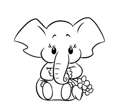 Here an elephant is seen making its way through the forest's grassy terrain. Baby Elephant Coloring Pages Ba Elephant Coloring Pages Bfc Elephants Free Printable Coloring Albanysinsanity Com Elephant Coloring Page Monkey Coloring Pages Animal Coloring Pages