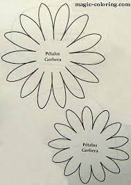 Www Magic Coloring Com Main Print Image Gerbera Flower Template 2 Htm Paper Flower Template Flower Template Paper Flower Kit