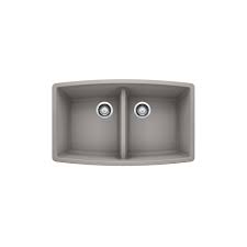 Maybe you would like to learn more about one of these? Blanco Performa U 2 Equal Double Bowl Undermount Kitchen Sink Silgranit Concrete Gray The Home Depot Canada