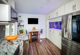 contemporary fish tank kitchen design