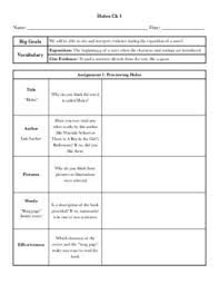 Holes Unit Plan Worksheets Preview Holes Unit Plan Text Based Questions Unit Plan