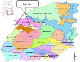 From simple political maps to detailed map of ghana. Map Of Eastern Region Of Ghana Showing The 26 Districts Open I