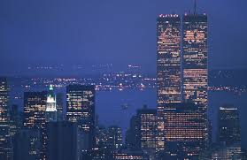 New york skyline at night twin towers. Pin On New York City