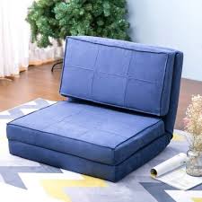 Harper Bright Designs Convertible Futon Flip Chair Sleeper Bed Couch Sofa Seating Lounger Blue Couch Bed Sleeper Chair Bed Futon