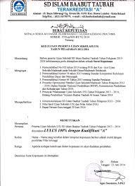 Materi kuliah pendidikan bahasa dan sastra indonesia. Contoh Surat Keputusan Kelulusan Sd Contoh Surat